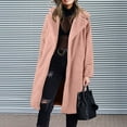 thumbnail image 2 of Trench Coat Women Winter Clothing for Women Women's Long Teddy Down Coat Winter Warm Puffy Jacket Fluffy Women's Coat Jackets Long Sleeve Casual Long Warm Plush Coats, 2 of 5