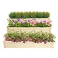 thumbnail image 2 of 3 Tier Raised Garden Bed, Outdoor Garden Box for Vegetable Flower Herb Gardening, Backyard Patio Lawn Elevated Planter Box with Stackable Frame, 48.83 x 48.83 x 21.65 Inch, JA2464, 2 of 9