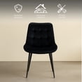 thumbnail image 3 of Ilios Innova | Paquete de 4 Sillas de Comedor Lar en Color Negro, Sillas Tapizadas de Terciopelo con Patas Metálicas Negras, Diseño Moderno y Minimalista, 3 of 9