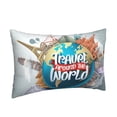 thumbnail image 2 of EasygdpTravel Around The World Polyester Fiber Double-Sided Pillowcase,Super Soft,Comfortable And Luxurious Pillowcase,Not Easy To Break Or Deform- 20"X30", 2 of 9