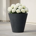 thumbnail image 2 of Algreen Crete 20" Self-Watering Planter, Round, Black Resin, 2 of 4