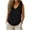 #286-Black, variant on Craaazy Women Casual Tops Loose Fit Solid Color V Neck Chest Pocket Sleeveless Cotton Linen Tank Tops for Summer Gift