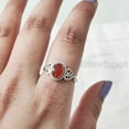 thumbnail image 6 of Natural Carnelian Ring, Carnelian Gemstone Ring, Tiny Bohemian Ring, 925 Sterling Silver, Designer Womens Ring, Christmas Thanksgiving, Handmade Statement Jewelry, Natural Carnelian, 6 of 8