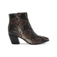 thumbnail image 2 of VINCE CAMUTO Womens Black Animal Print Pointed Toe Stacked Heel Zip-Up Booties 8.5 M, 2 of 4
