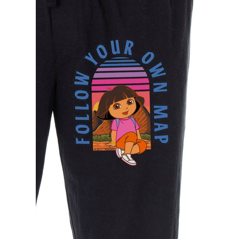 Nickelodeon Adult Unisex Dora the Explorer Follow Your Own Map Pajama Pants Walmart