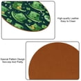 thumbnail image 5 of Saint Patrick's Day Microfiber Leather Round Coasters (6PCS) - 11x11 cm/4.3x4.3 in Set for Drinks,and Durable Beverage Coasters with Holder - Your Table Surface and Enhance Décor, 5 of 6
