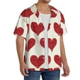 thumbnail image 4 of KLL Love Print Men's Shirt Short Sleeve Button Down Summer Cuba Beach Shirts- Large, 4 of 7