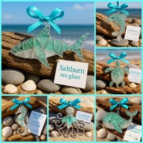 2026 Wonders Collection Handmade Shark Sea Glass Oceans Ornament, 2D Acrylic Handmade Ornament, Cute Home Decoration, Valentines Gift for Him Her