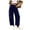 Blue, variant on GEWSEY Womens Corduroy Pants High Waisted - Wide Leg Pant Casual Loose Trousers with Pocket Fall Winter Outfits (Khaki, XS)