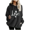 thumbnail image 3 of Aboser Womens Plus Size Sherpa Hoodies Fuzzy Fleece Pullover Sweater Cute Love Graphic Sweatshirt Y2k Clothes Winter Cozy Plush Outerwear with Pockets, 3 of 6