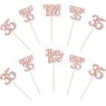 thumbnail image 3 of 15PCS Happy 35th Birthday Centerpiece Sticks Vintage 1990 Cheers to 35 Table Flower Centerpieces Sticks Thirty Five Hello 35 Floral Decoration for 35th Birthday Party Centerpieces Supplies Rose Gold, 3 of 4