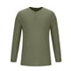thumbnail image 4 of Blusas y camisas de manga larga y cuello redondo para hombre, de color liso, informales, con botones, de poliéster., 4 of 5