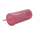 thumbnail image 3 of Mainstays 20 oz Plastic Tumbler with Screw Top Lid and Straw, Pink Flame, 3 of 5