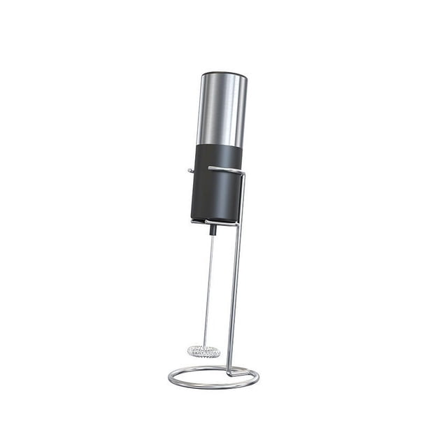 Espumador de leche para café, Espumador de leche eléctrico de mano, máquina de espuma, batidor de bebidas con batería, mini espumador de acero inoxidable
