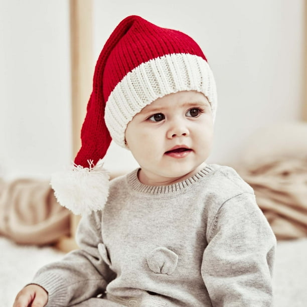 BONNET DE NOEL PELUCHE BLANC AVEC FLOCONS DORES (scol 12)