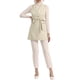 thumbnail image 2 of Chaleco Trench de Solapa para Mujeres INSPIRE CHIC de Doble Pecho Sin Mangas Color Albaricoque Talla S, 2 of 5