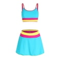 thumbnail image 6 of vigerkar High Waisted Bikini Sets for Women Tummy Control Swimsuits 3 Piece Bathing Suits Neon Swimwear with Skirt 2026 (Blue, L), 6 of 9