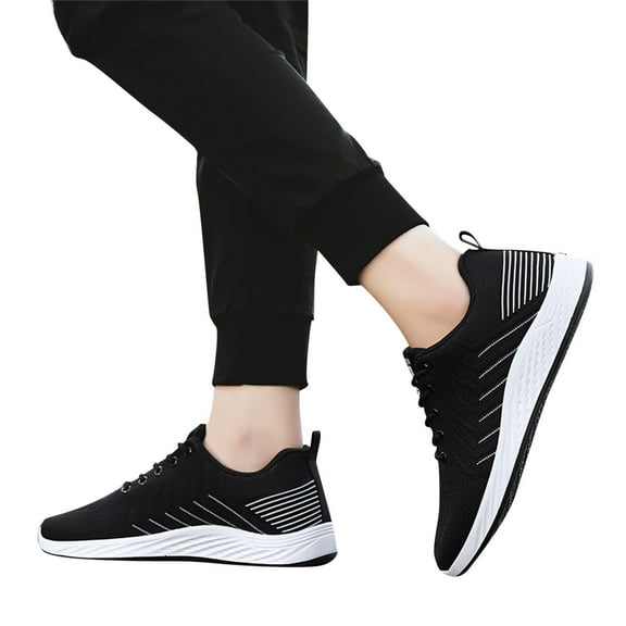 Mepaouo Running Shoes Men Lace up Soft Sole Sport Tennis Shoes Lightweight Fashion Sneakers