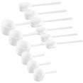 thumbnail image 1 of 20 cucharas medidoras de proteína en polvo, cucharas medidoras de café, métricas, largas, blancas, 1 of 6