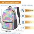 thumbnail image 3 of Pioneer Flower Floral Print Pattern 17" School Backpacks for Teens,Waterproof Oxford Fabric,S-Shape Padded Straps for School,Travel,Hiking,Camping, 3 of 5