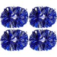 thumbnail image 2 of Cheering Props 4Pcs Non-shedding Cheerleading Pom Poms For Football Basketball Holidays Handle Design Lightweight, 2 of 4