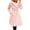 Pink, variant on Women's Double-Breasted Wool Blend Peacoat Elegant Long Sleeve Winter Overcoat with Pockets and Stylish Buttons