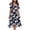 Navy, variant on Floral Maxi Dresses for Women Plus Size V Neck Puff Sleeve Sundress Lightweight Wrap Dress Summer Boho Sundress