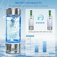 thumbnail image 3 of Hydrogen Water Bottle, Portable Rechargeable Hydrogen Water Bottle Generator, Hydrogen Water Bottle Generator with PEM SPE Technology Rich Water Glass Cup for Home Travel, 3 of 6