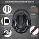 thumbnail image 5 of Casco de bicicleta ILM E3-10L con luz LED recargable por USB, color negro, 5 of 7