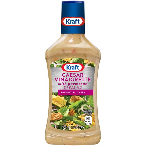 Healthy Caesar Vinaigrette Dressing Recipe Kraft Salad Dressing Caesar Vinaigrette with Parmesan Dressing, 16 FL