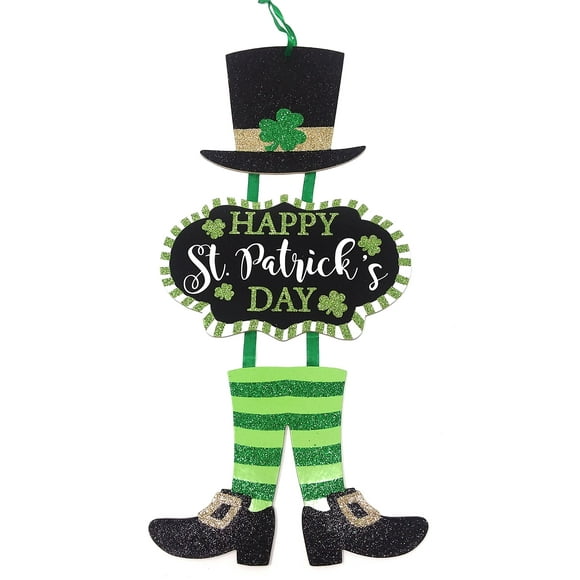 Dollar Daze Plus Panneaux de Bienvenue Trèfle de la Saint-Patrick Largeur - 6 Po. Hauteur -23 Po.