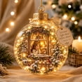 thumbnail image 7 of Feledorashia Lighted Christmas Ornament, Scripture Keepsake Ornament, Hanging Decor for Christmas Tree and Memorial Display, Clear Acrylic Globe with Printed Scene Hanging Cap and Soft Light, 7 of 7
