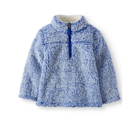 - Mock Neck Quarter Zip Boucle Lined Sherpa Jacket (Toddler Boys)