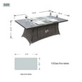 thumbnail image 7 of Direct Wicker Fashion 71" x 39.3" Rectangular Propane Fire Pit Table with Wind Guard and Metal Lid(Brown)), 7 of 7