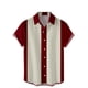 thumbnail image 1 of Mens Manga Corta Botón Abajo Camisas de la Impresión de la Playa Turndown Collar Camisa, Casual Botón Blusa para Hombres, 1 of 3