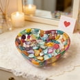 thumbnail image 5 of Ovzne Heart-Shaped Resin Bowl – Transparent Decorative Dish With Embedded Stone Chips For Jewelry, 5 of 6