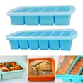 thumbnail image 4 of Tnobhg Silicone Soup Freezer Tray with Flexible Lid BPA-Free Leak-proof Versatile Freezing Molds for Soups Sauces And Complementary Food, 4 of 8