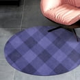 thumbnail image 2 of Purple Diamond Grid Color Round Area Rugs for Bedroom Living Room, 4FT Soft Comfy Indoor Circle Carpets, Carpet Home Decor Floor Mat, 2 of 6
