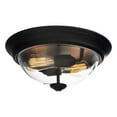 thumbnail image 1 of Open Box Prominence Home 13” Flush Mount Indoor Glass Ceiling Light, Madalyn, 51379-01, Bronze, 1 of 10