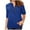 Blue, variant on Nfurl Long Sleeve Shirts for Women Plus Size Casual Half Zipper Tshirt Loose Fit Solid Color Blouses Going Out Tops Blue S