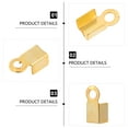 thumbnail image 3 of Shisuyan 500pcs Ribbon Crimps Jewelry Making Ribbon Clamps Cord Ends Jewelry Kit, 3 of 8