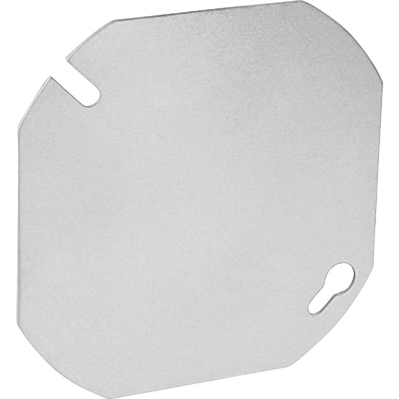 RACO Steel Flat Blank Cover Plate - Pre-Galvanized, Paintable - 4" x 4" x 0.06"