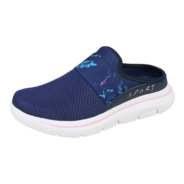NOKIO Girls’ Ortopédicos Clogs with Arch-Support - Breathable Mesh Slip-Resistan𝗍 Slides Backless Casual Walking Shoes Closed Toe Design for Children