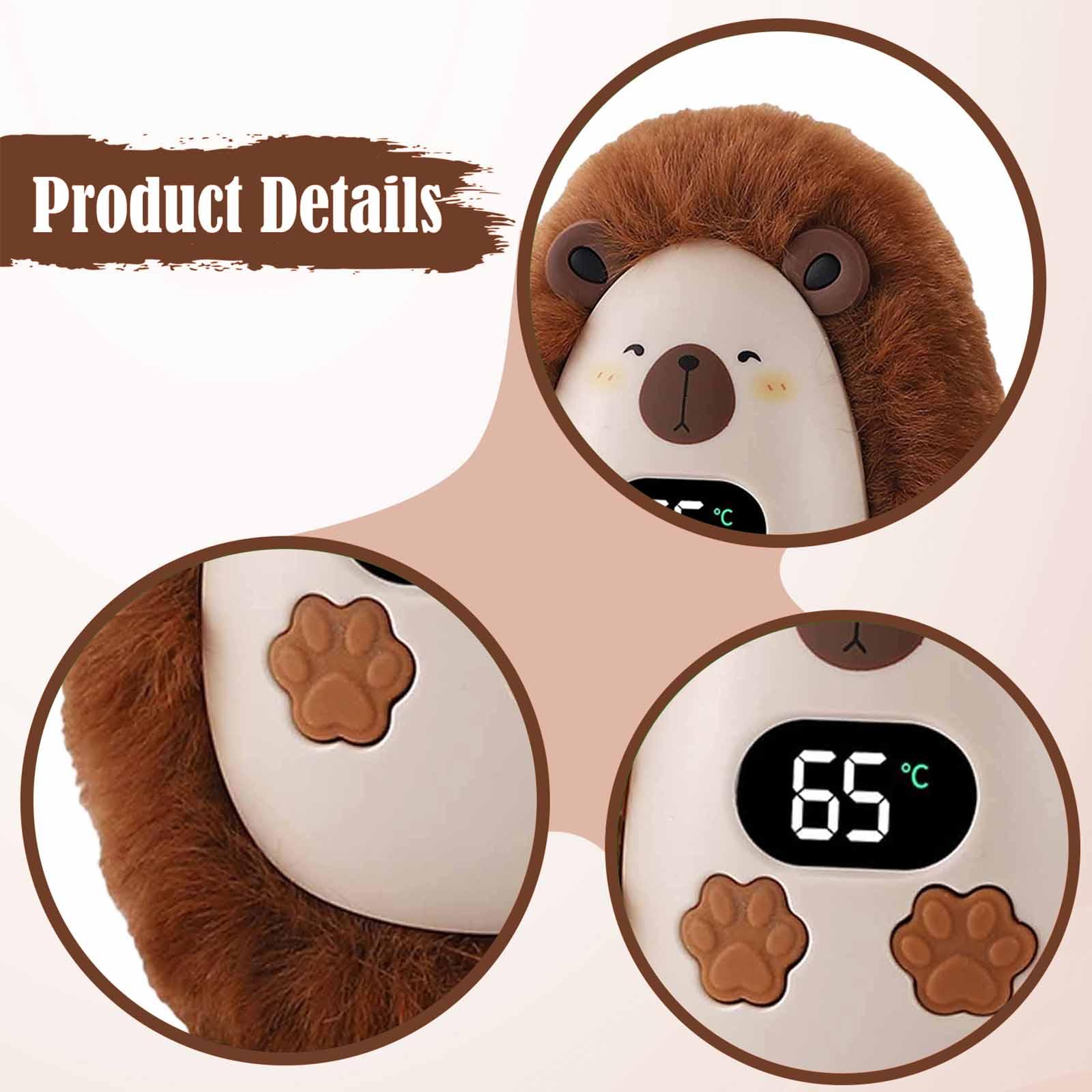 harayaa Electric Hand Warmer Hand Warming Handwarmer USB Rechargeable for Camping Winter Dark Brown