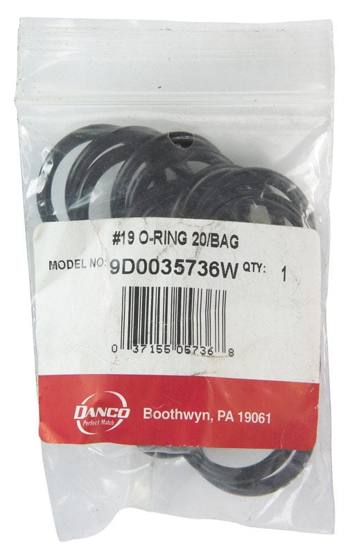 Danco  1.25 in. Dia. x 0.12 in. Dia. Rubber  O-Ring  20 pk