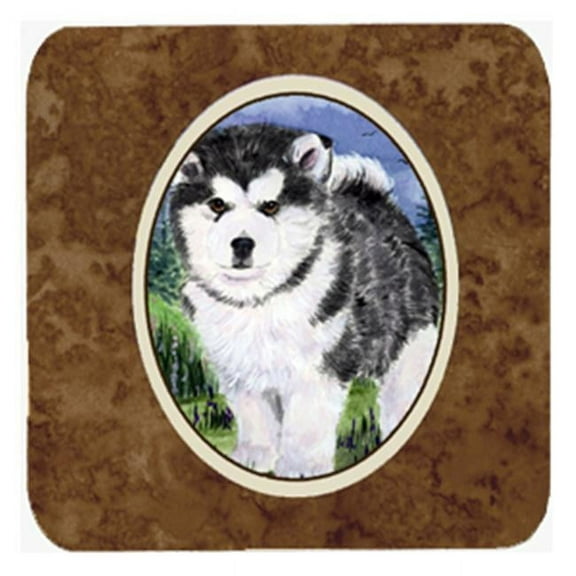 Alaskan Malamute Foam Coasters - Set 4