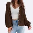 thumbnail image 4 of Cardigan Sweaters for Women 2025 Long Sleeve V-Neck Button Down Knitted Sweater Jacket Coat Womens Cardigan Sweaters, 4 of 5