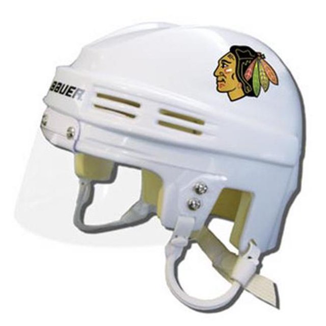 Official NHL Licensed Mini Player Helmets - Chicago Blackhawks - White