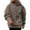 Khaki, variant on Fall Winter Hoodies For Men Casual Plush Double-sided Fleece Color Hooded Sweatshirt Pullovers Outerwear,Size S-2XL
