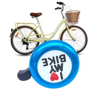 PBPBOX Novelty Bike Bell Blue Round Bicycle Accessory 1Pcs